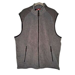 Old Navy Gray Sleeveless Fleece Full Zip Vest Size XXL